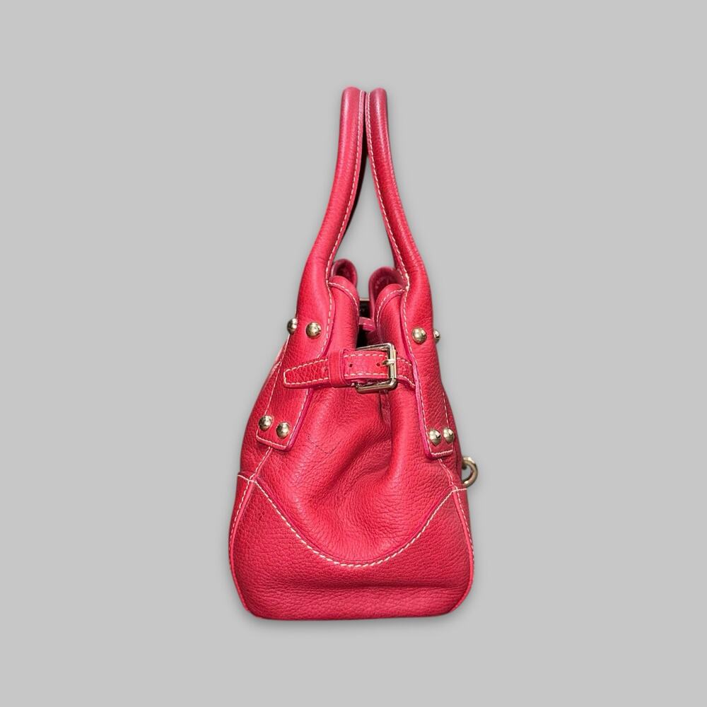 Vintage Dooney & Bourke Small Red Pebble Leather Shoulder Bag - Picture 3 of 8